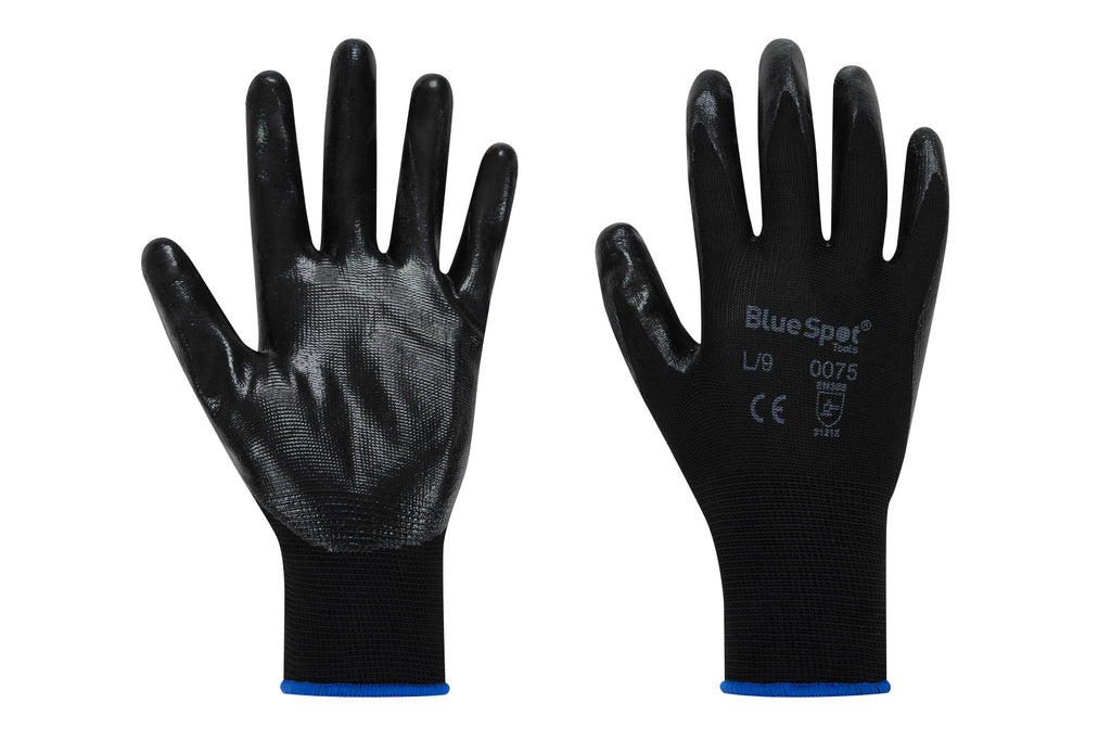 Blue Spot Tools Nitrile Grip Gloves (Large)