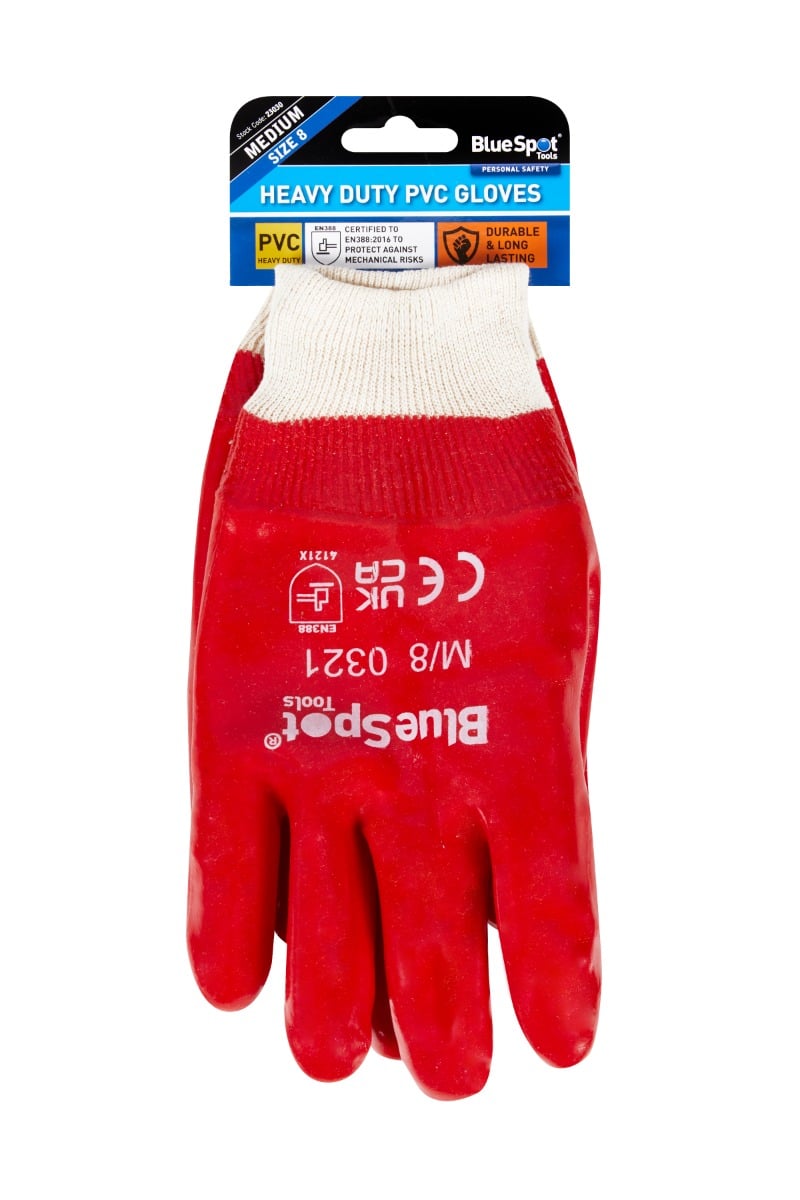 Blue Spot Tools Heavy Duty PVC Gloves Medium