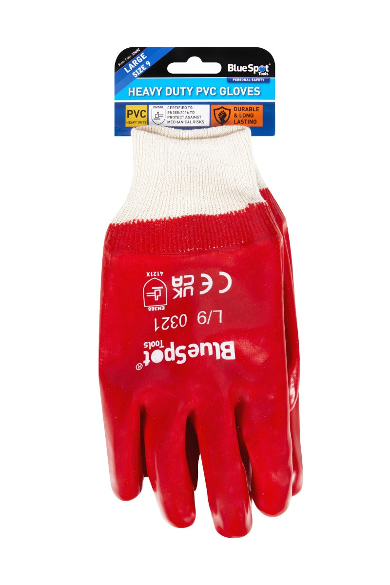 Blue Spot Tools Heavy Duty PVC Gloves Large