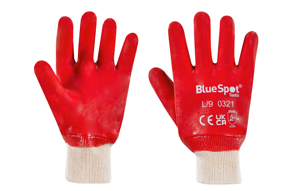 Blue Spot Tools Heavy Duty PVC Gloves Large