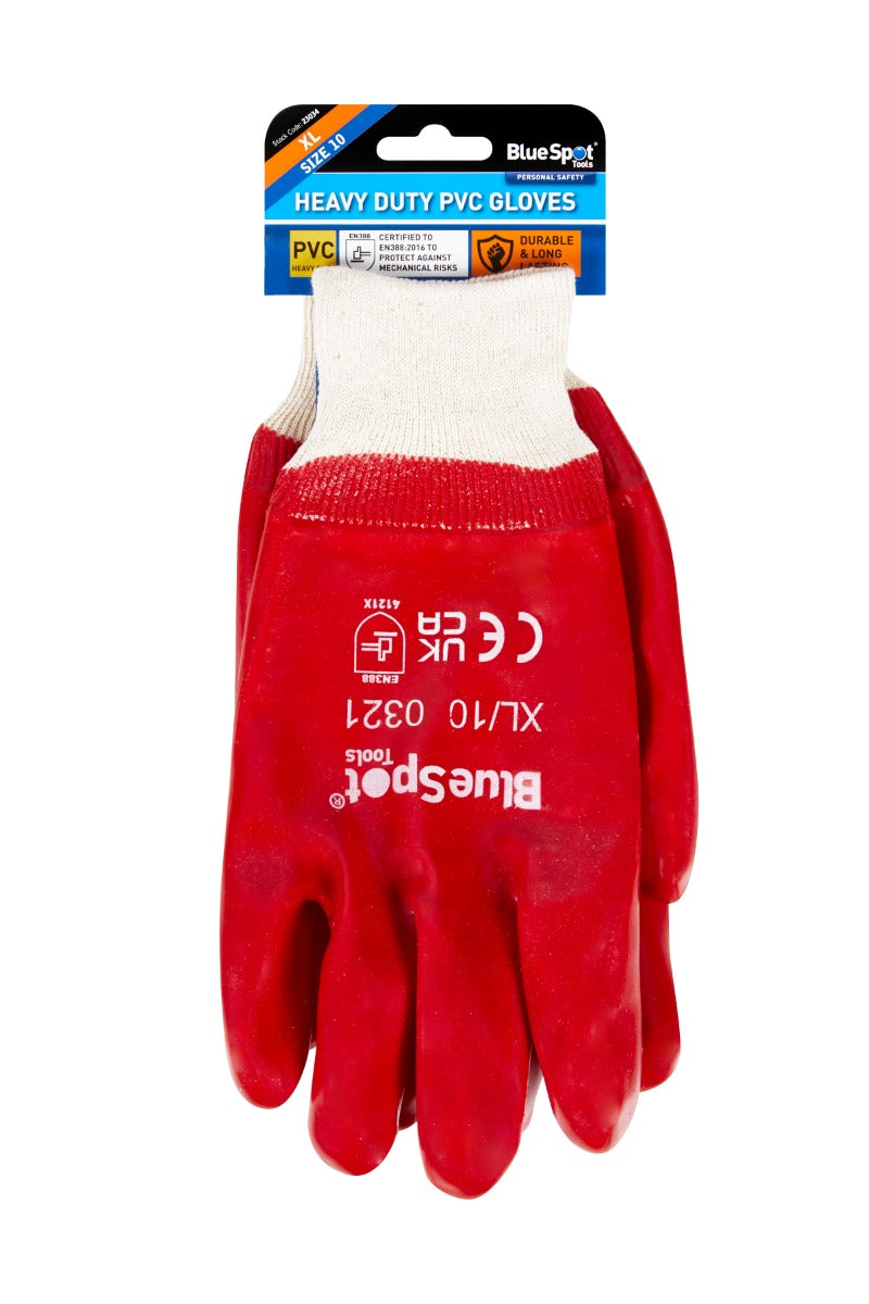 Blue Spot Tools Heavy Duty PVC Gloves Extra Large