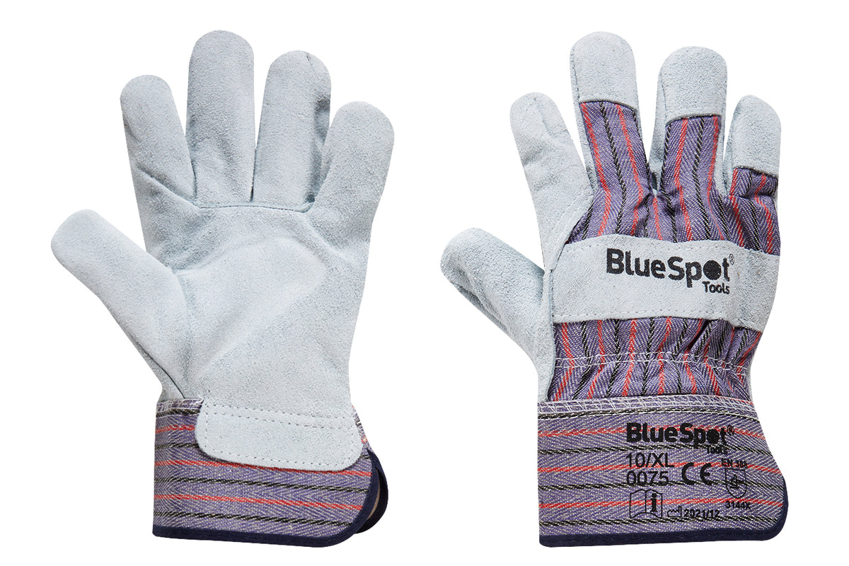 Blue Spot Tools XL Heavy Duty Leather Rigger Gloves