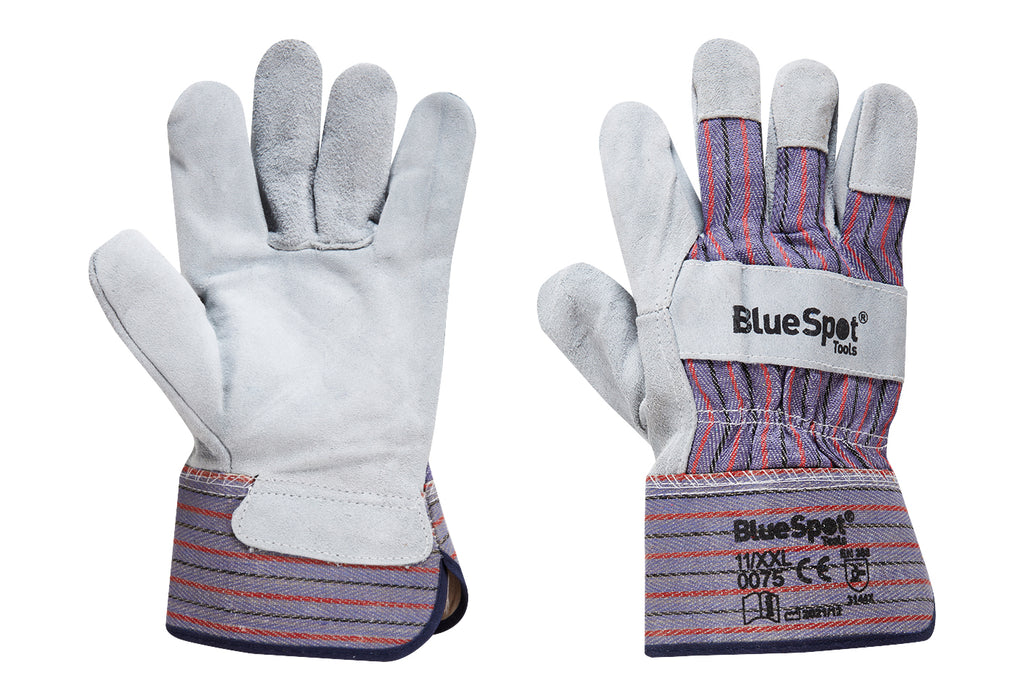 Blue Spot Tools XXL Heavy Duty Leather Rigger Gloves