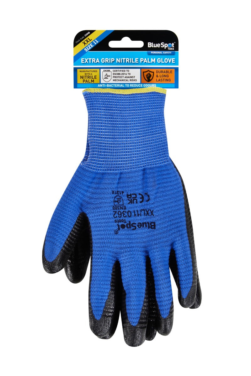 Blue Spot Tools XXL Extra Grip Nitrile Palm Glove