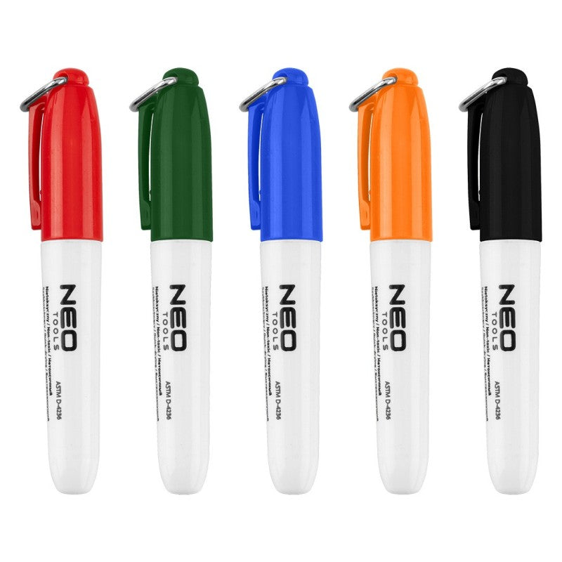 NEO TOOLS Mini marker, 5 colours, blister — 13-867