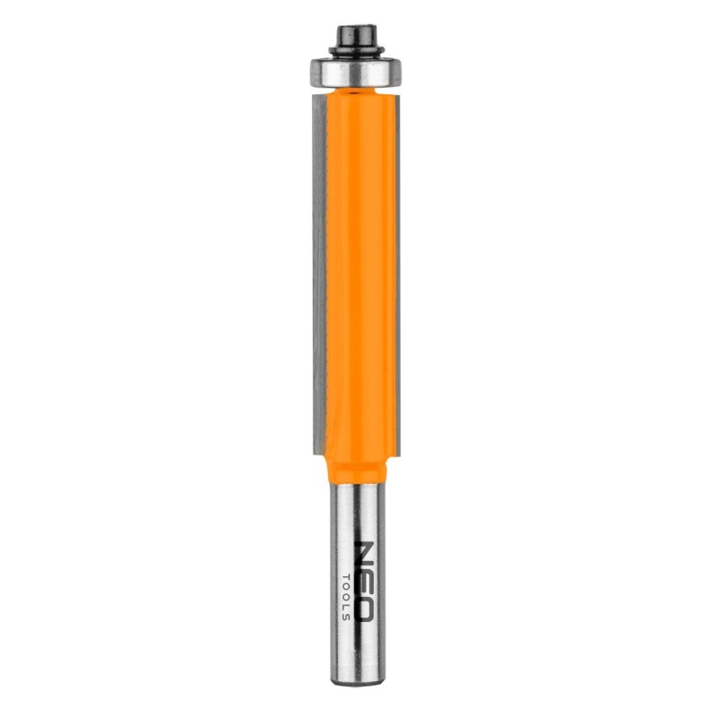 NEO TOOLS Straight cutter with bottom bearing, long, TCT, 13 x 50 mm, shank 8 mm — 56-216