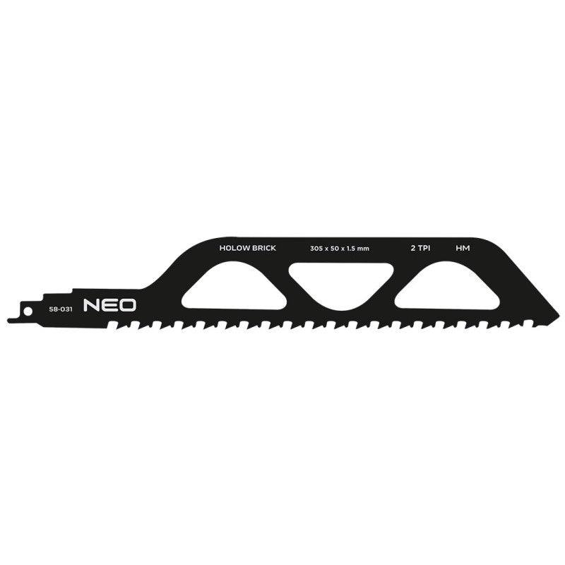 NEO TOOLS Sabre saw blade, HM, 305 x 50 x 1.5 mm, 2TPI — 58-031