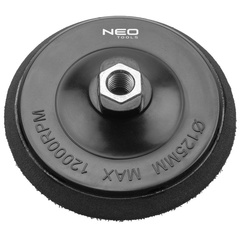 NEO TOOLS Velcro disc 125 mm x 12 mm, M14 thread — 55-827