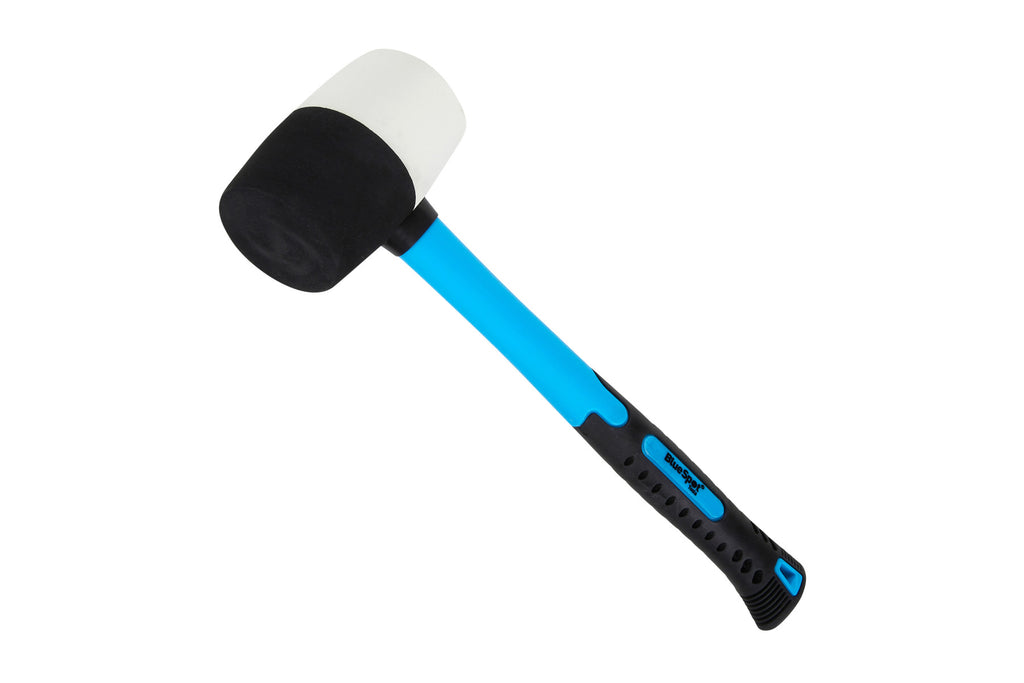 Blue Spot Tools 16oz (450g) Fibreglass Black and White Rubber Mallet