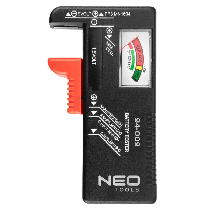 NEO TOOLS Battery and rechargeable battery tester — 94-009