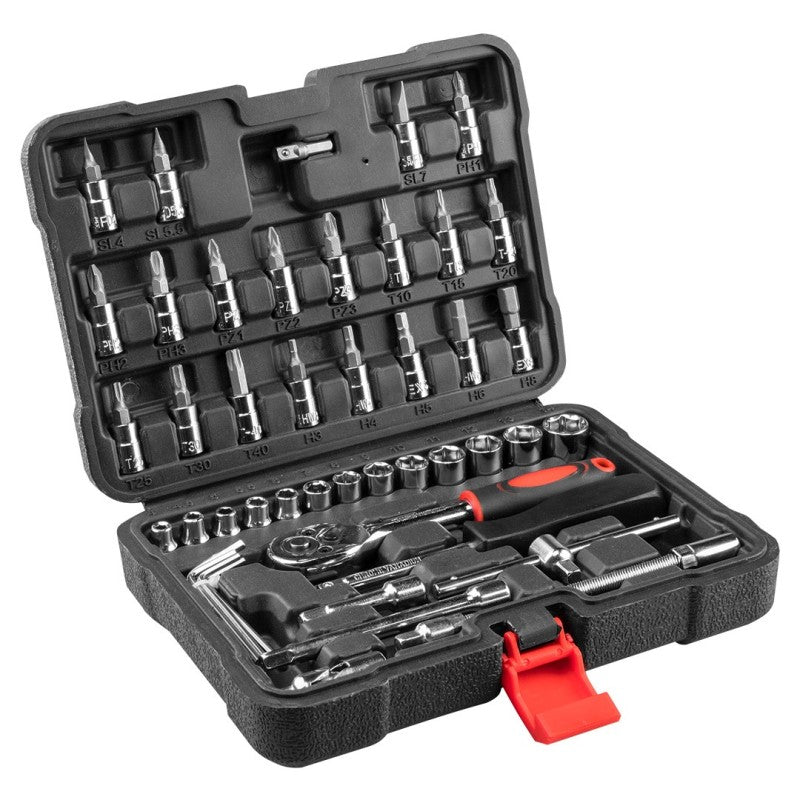 Top Tools Set of socket spanners 1/4", 49 pcs — 38D570