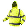 NEO TOOLS Lightly insulated high visibility work jacket, bomber jacket, yellow, size M — 81-712-M