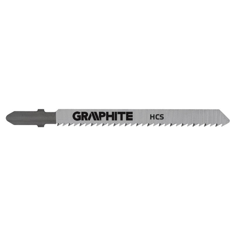 GRAPHITE Jigsaw blades 75 x 100 10 TPI, T-handle, 25 pcs set — 57H760-25