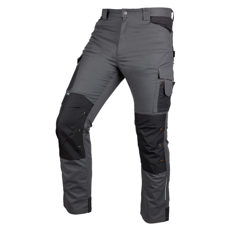 NEO TOOLS Mix&Match work trousers, Canvas, Cordura reinforcements, grey/black, size XS — 81-350-2-XS