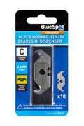 Blue Spot Tools 10PCE Hooked Utility Blades In Dispenser