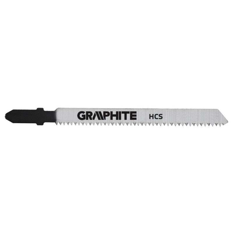 GRAPHITE Jigsaw blades 75 x 100 15 TPI, T-handle, 25 pcs set — 57H770-25