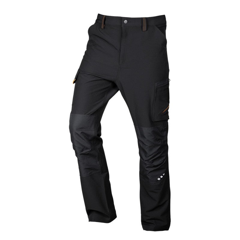 NEO TOOLS Mix&Match work trousers, 4 way stretch, black and orange, size XXXL — 81-295-2-XXXL