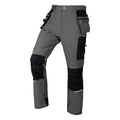 NEO TOOLS Mix&Match work trousers, 4 way stretch, with holsters, Cordura, grey/black, size XS — 81-296-1-XS