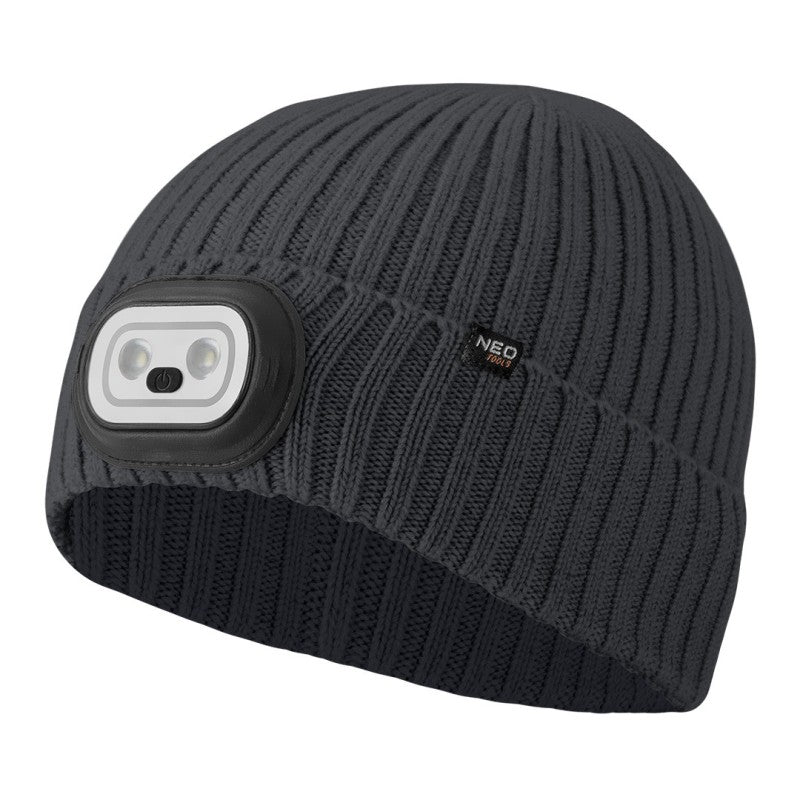 NEO TOOLS Cap with RGB LED torch, graphite — 81-627