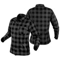 NEO TOOLS Flannel shirt, grey, size L — 81-547-L
