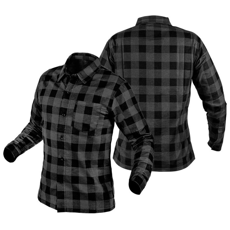 NEO TOOLS Flannel shirt, grey, size XXL — 81-547-XXL