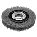 NEO TOOLS Wire wheel brush 125 x 20 mm, crimped wire, INOX — 57-592