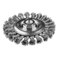 NEO TOOLS 115 mm wire wheel brush, twisted wire, INOX, M14 — 57-596