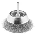 NEO TOOLS 70 mm wire brush, crimped wire, INOX, with 6 mm shank — 57-600