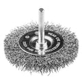 NEO TOOLS Wire wheel brush 50 mm, crimped wire, INOX, with 6 mm shank — 57-601