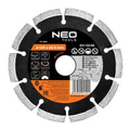 NEO TOOLS Diamond blade 125 x 22.2 mm, segmented, laser-welded — 57-606