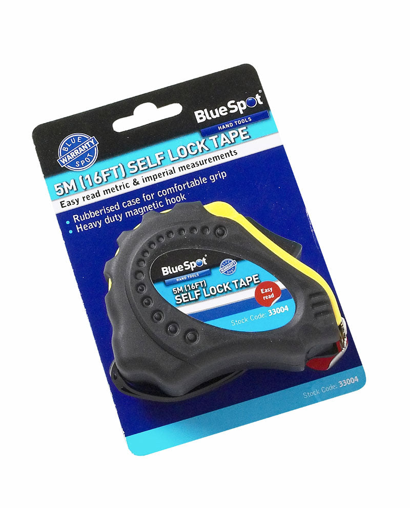 Blue Spot Tools 5m (16ft) Soft Grip Auto-Lock Tape Measure