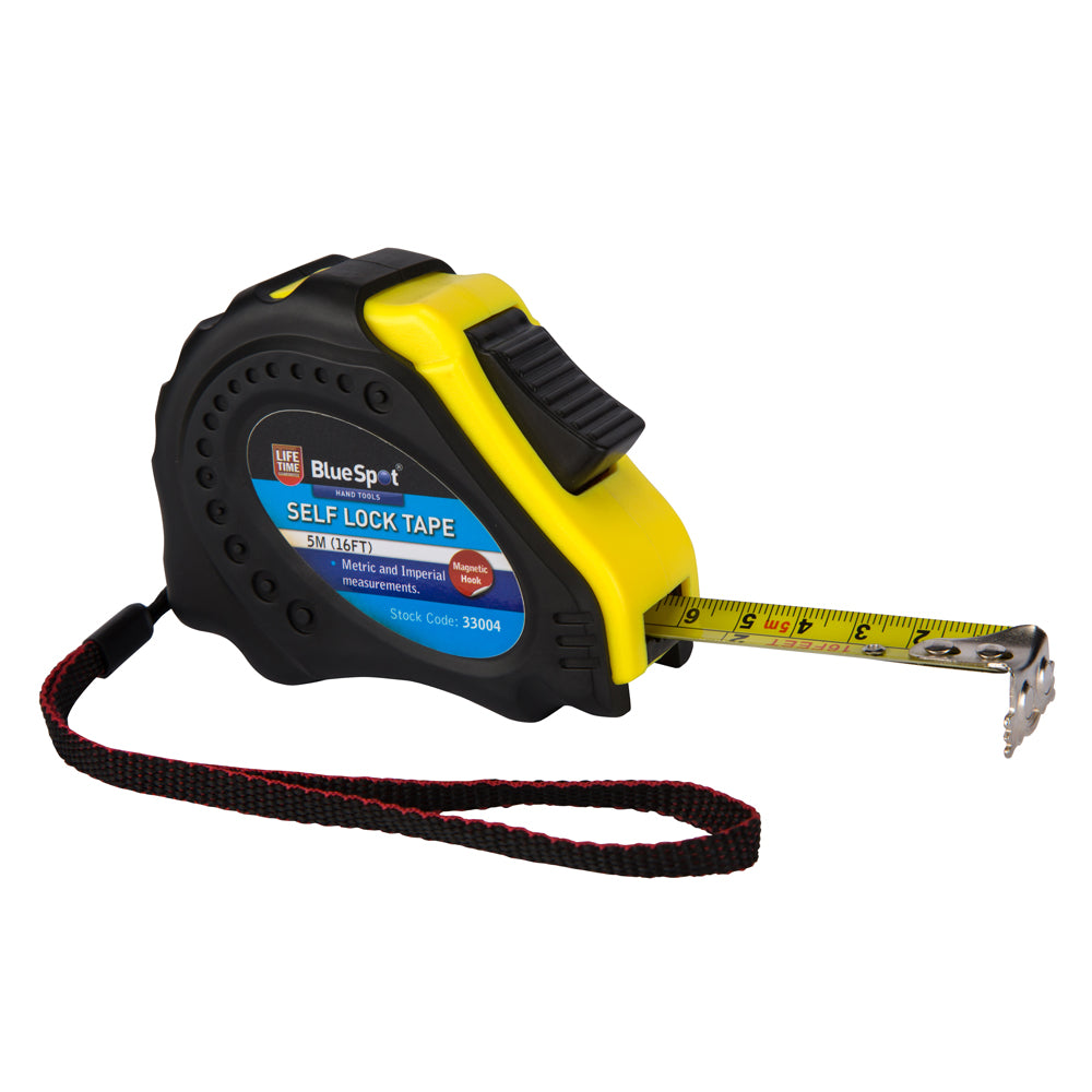 Blue Spot Tools 5m (16ft) Soft Grip Auto-Lock Tape Measure