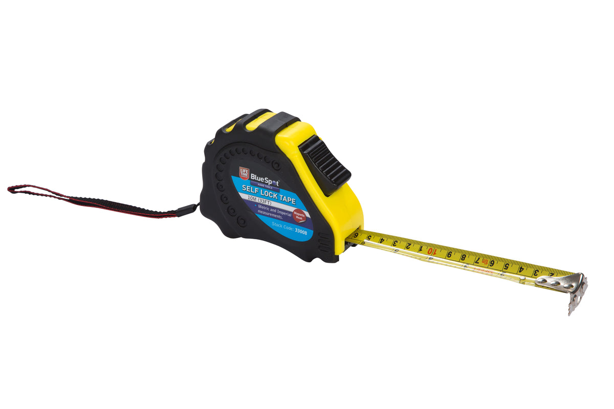 Blue Spot Tools 10m (33ft) Soft Grip Auto-Lock Tape Measure