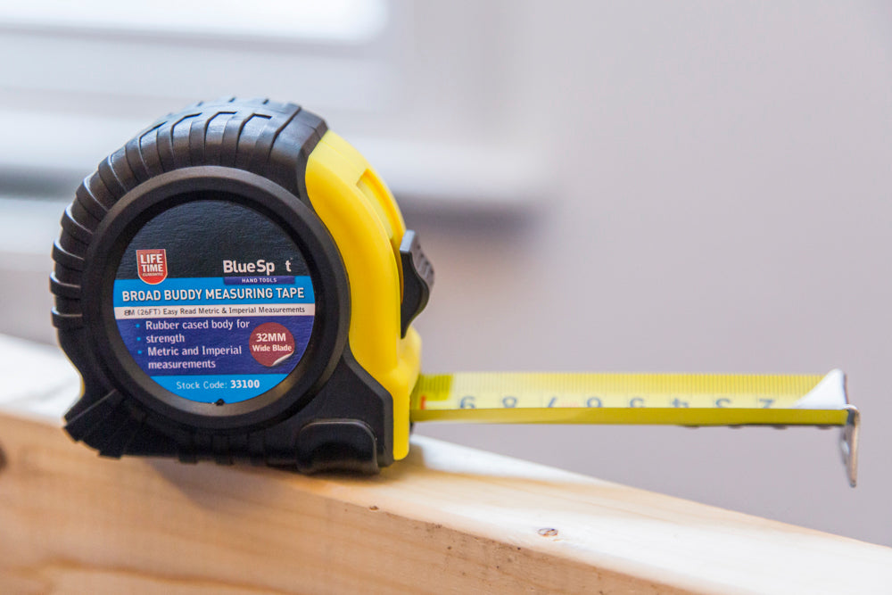 Blue Spot Tools 8m (26ft) Extra-Wide Blade Tape Measure