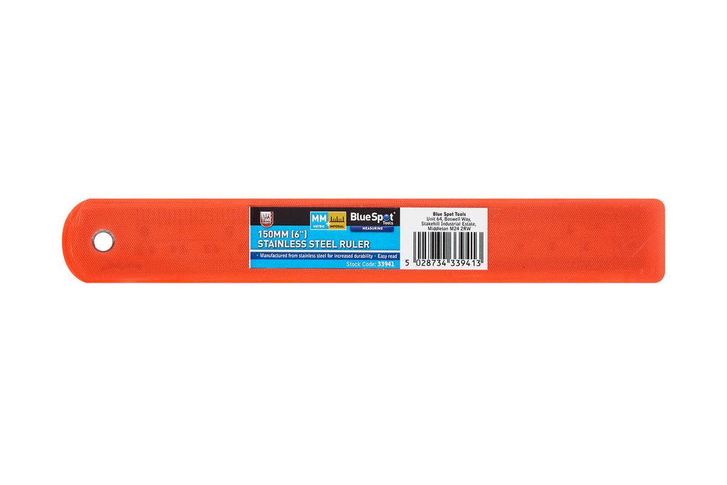 Blue Spot Tools 150mm (6") Stainless Steel Ruler
