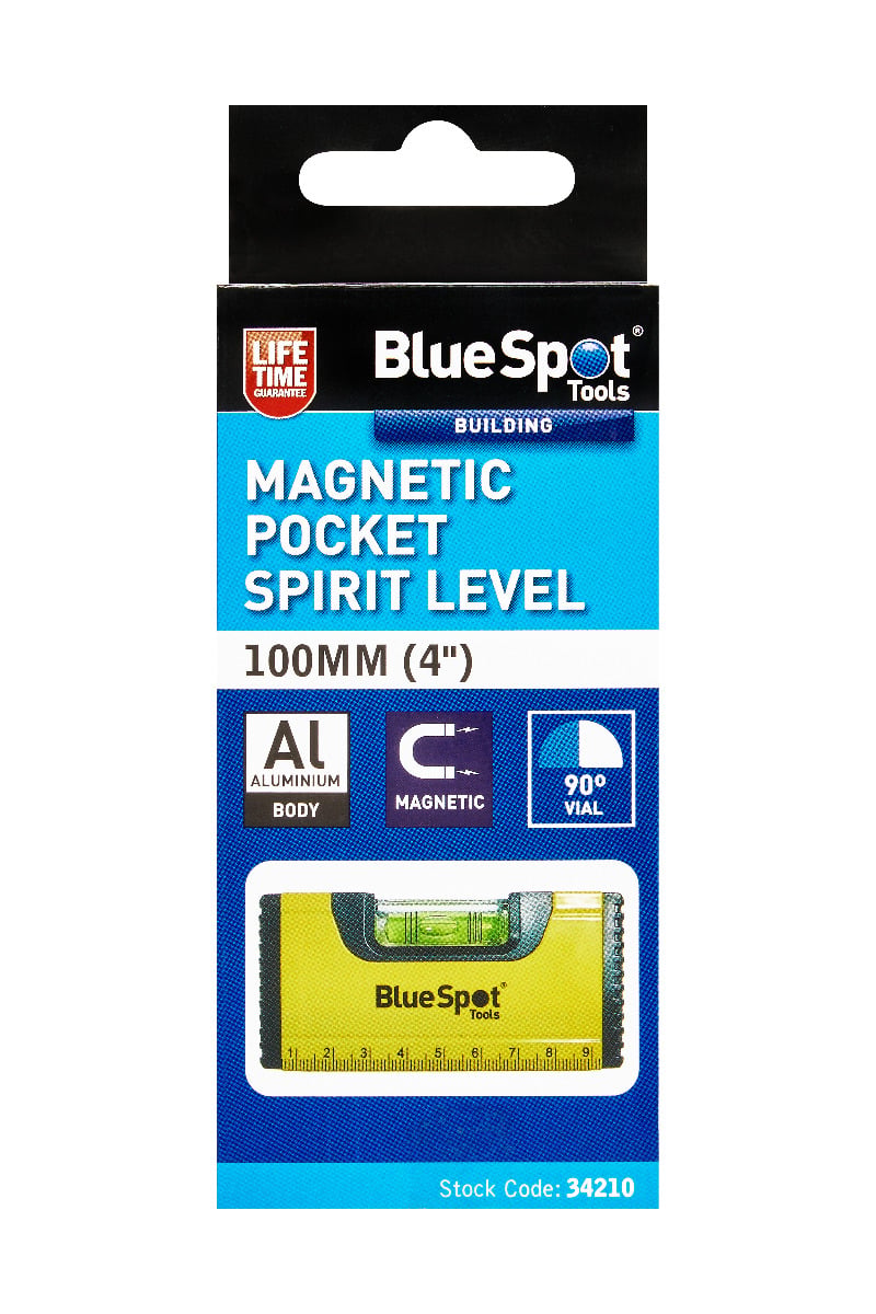 Blue Spot Tools 100MM (4") Magnetic Pocket Spirit Level