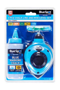 Blue Spot Tools 30Mtr (100ft) 3Pce Chalk Line And Mini Level Set