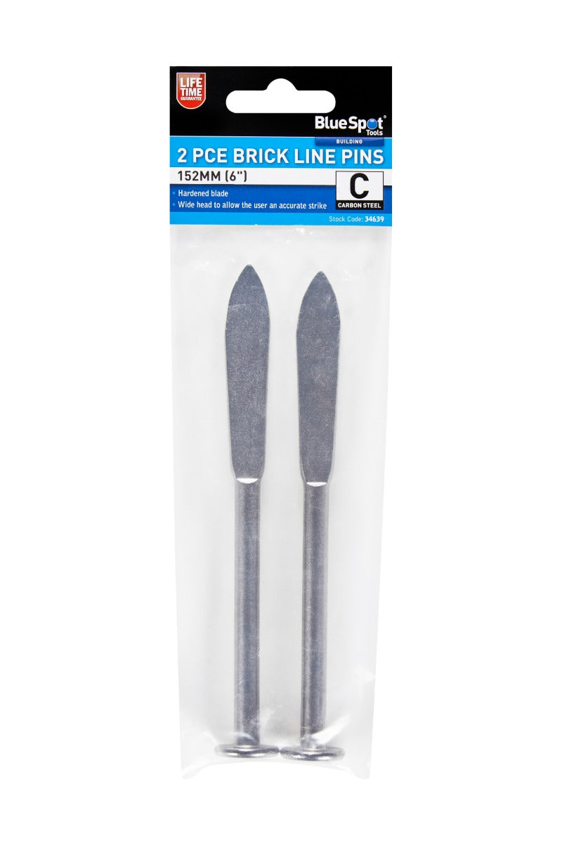 Blue Spot Tools 2Pce 152mm (6") Brick Line Pins