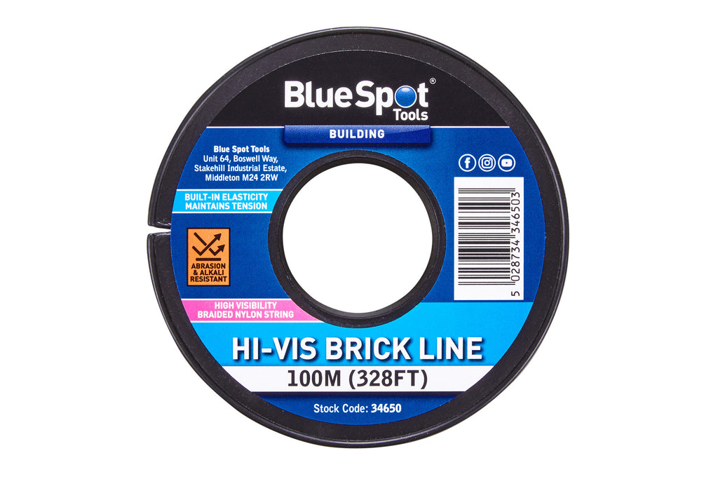 Blue Spot Tools 100m (328ft) Hi-Vis Brick Line