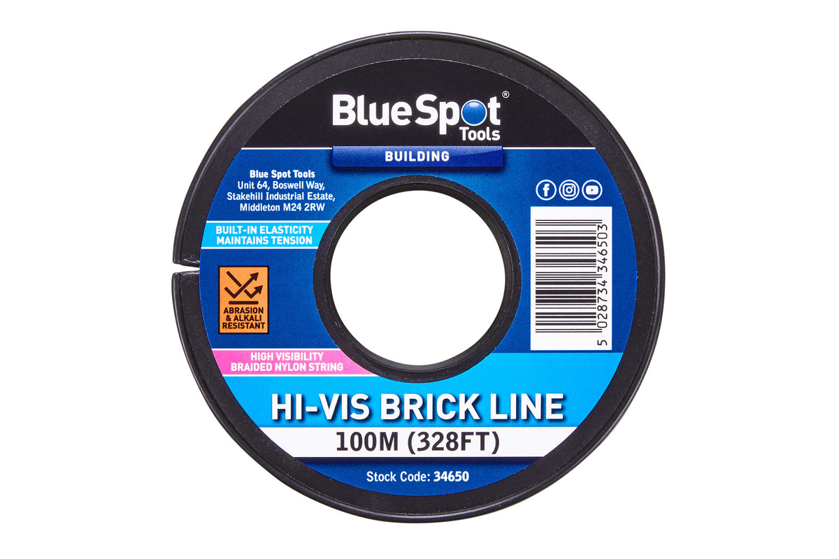 Blue Spot Tools 100m (328ft) Hi-Vis Brick Line