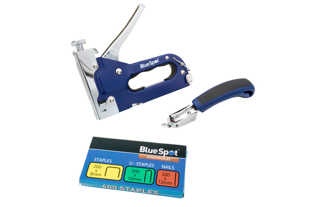 Blue Spot Tools Heavy Duty 3-Way Staple Gun And Staple Remover