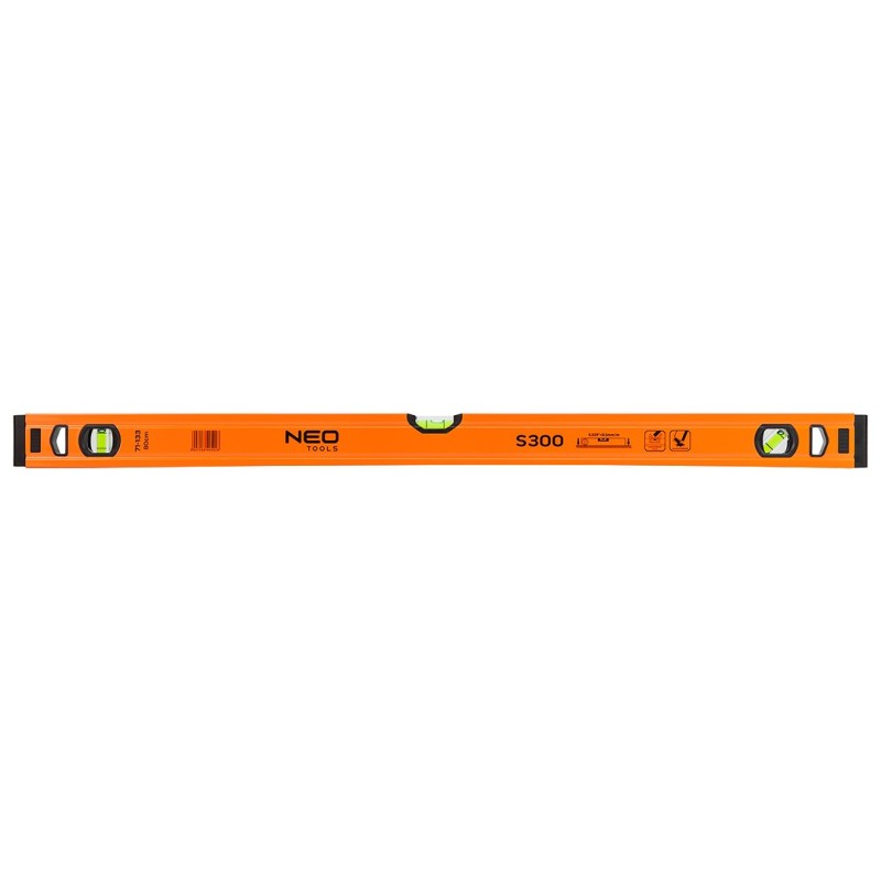 NEO TOOLS Aluminium spirit level S 300, 3 vials, 80 cm — 71-133