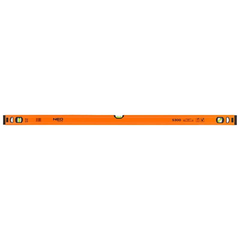 NEO TOOLS Aluminium spirit level S 300, 3 vials, 120 cm — 71-135