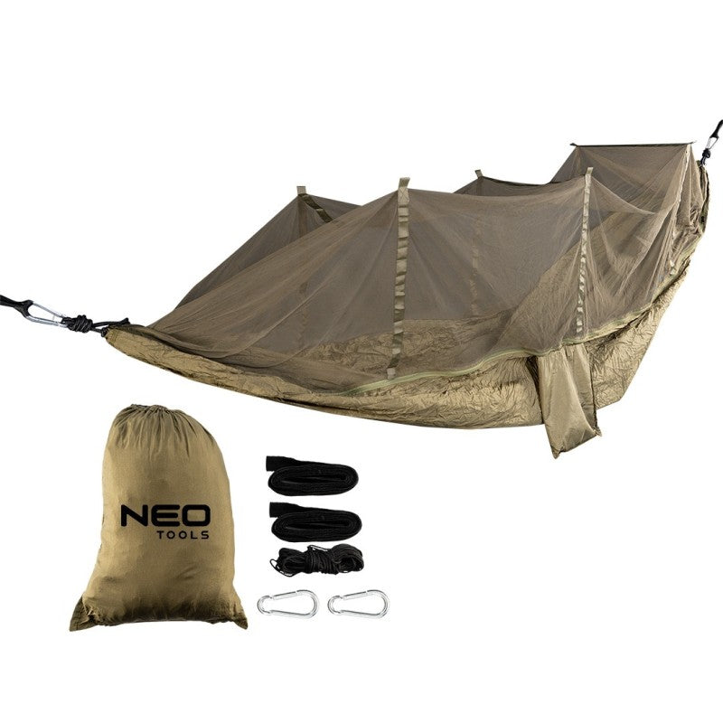 NEO TOOLS Bug-screened hammock kit, size 330 x 140 cm — 63-123