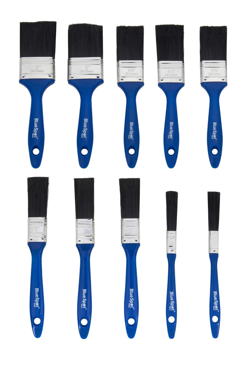 Blue Spot Tools 10 PCE Synthetic Workshop Brush Set (2 PCE 1/2", 3 PCE 1", 3 PCE 1 1/2", 2 PCE 2")