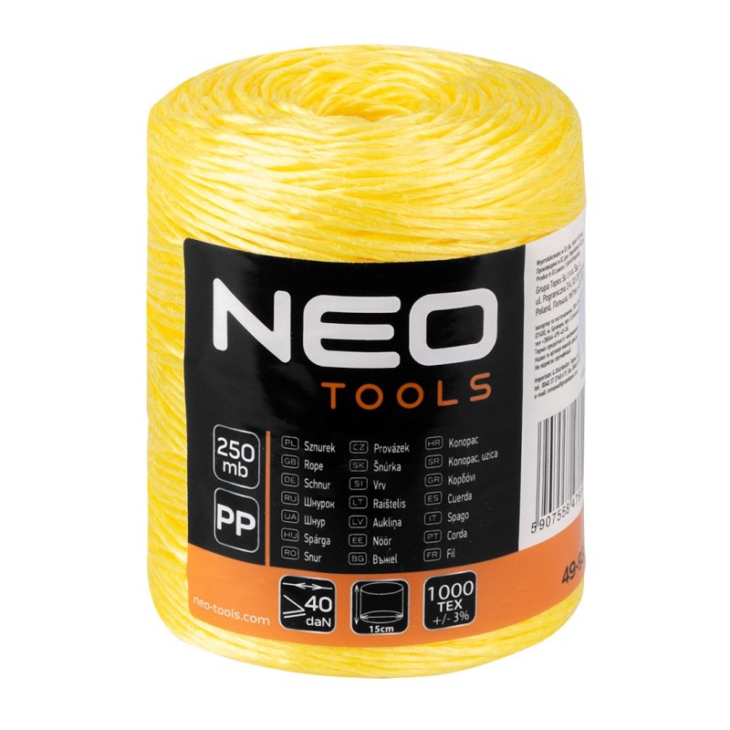NEO TOOLS Polypropylene cord 250 m — 49-932