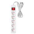 NEO TOOLS Strip extension cord 3 m, 3 x 1.5 mm2, 5G, white, ON/OFF — 90-179