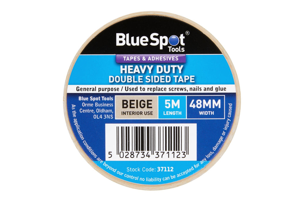 Blue Spot Tools 48mm x 5M Heavy Duty Beige Double Sided Tape