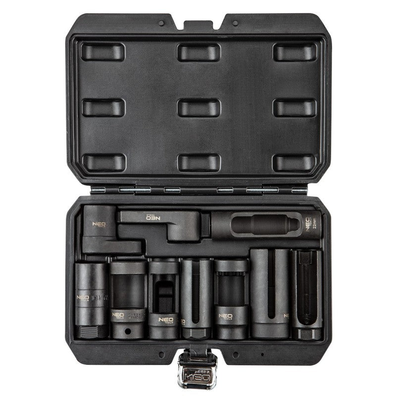 NEO TOOLS Sockets for oxygen sensor and injectors, 10 pcs set — 11-882