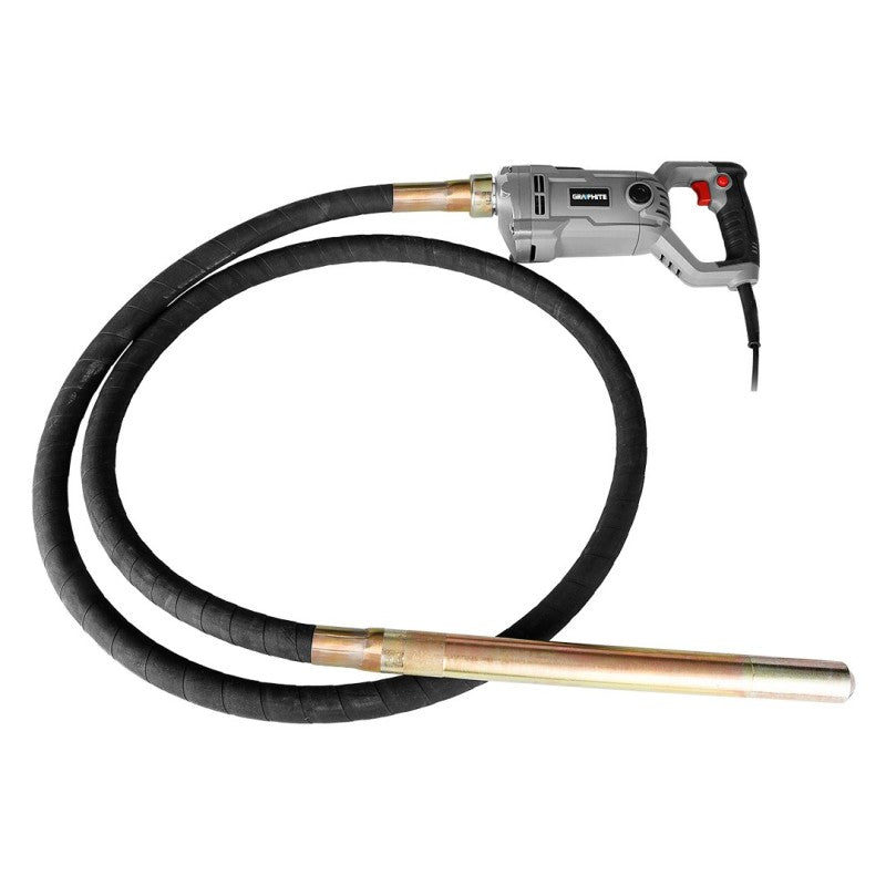 GRAPHITE Concrete vibrator 1100W with a 3m vibrator hose — 58G541